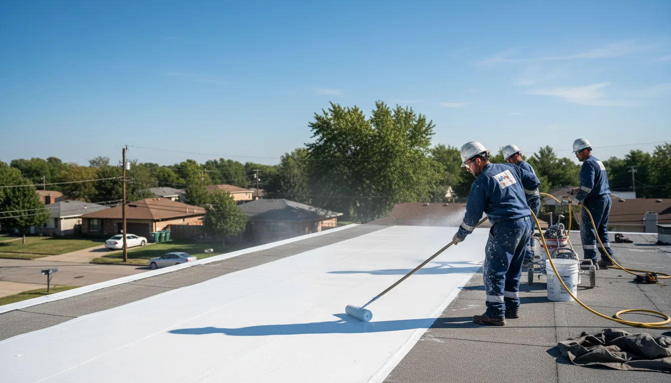 Commercial roof coating in Llano, CA near me